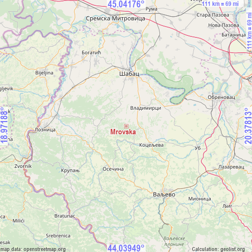 Mrovska on map