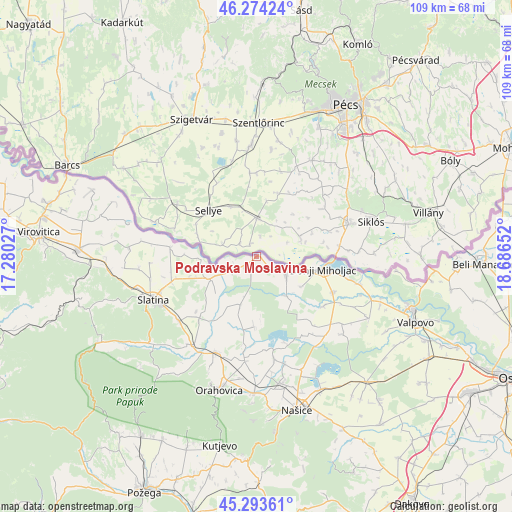 Podravska Moslavina on map