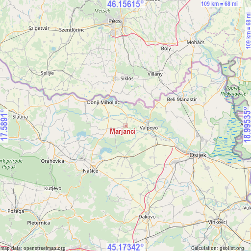 Marjanci on map