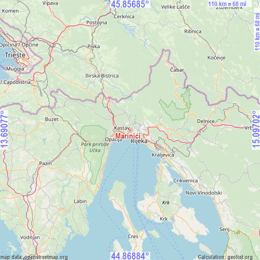 Marinići on map