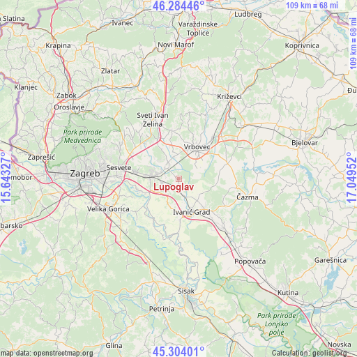 Lupoglav on map