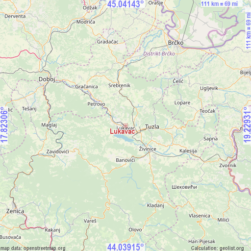 Lukavac on map