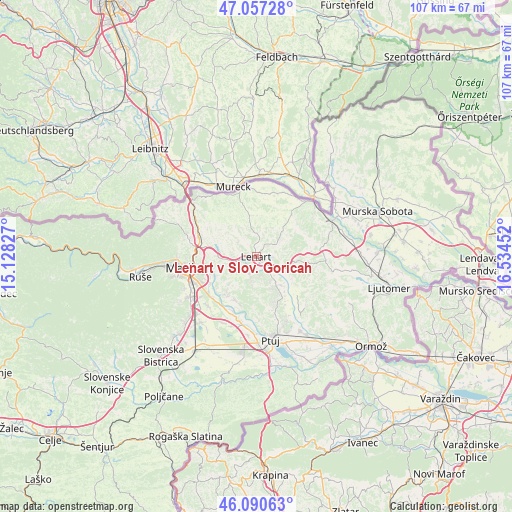 Lenart v Slov. Goricah on map
