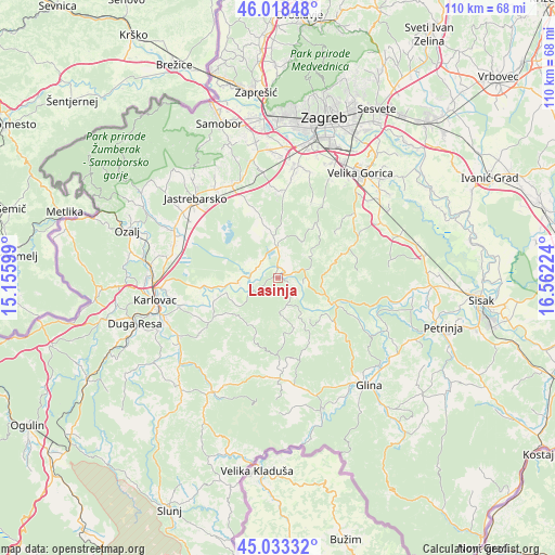 Lasinja on map