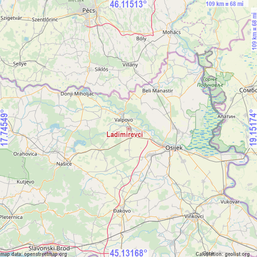 Ladimirevci on map