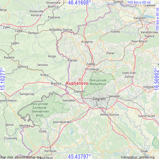 Kupljenovo on map