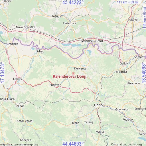 Kalenderovci Donji on map
