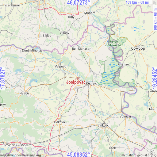 Josipovac on map