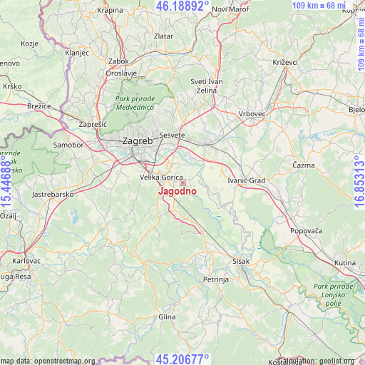 Jagodno on map