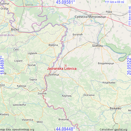 Jadranska Lešnica on map