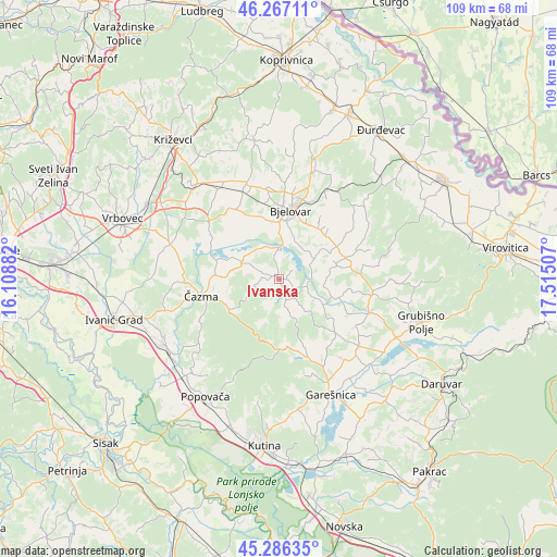 Ivanska on map