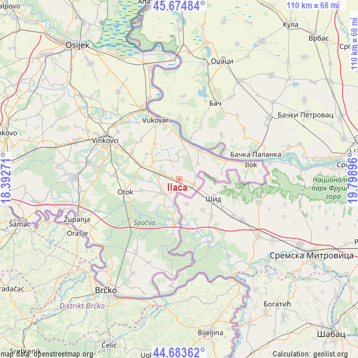 Ilača on map