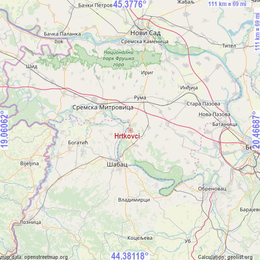 Hrtkovci on map