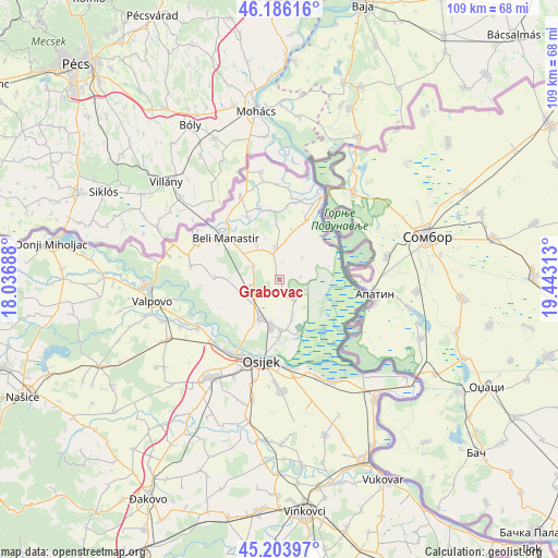 Grabovac on map