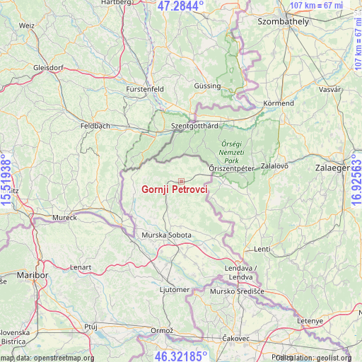 Gornji Petrovci on map