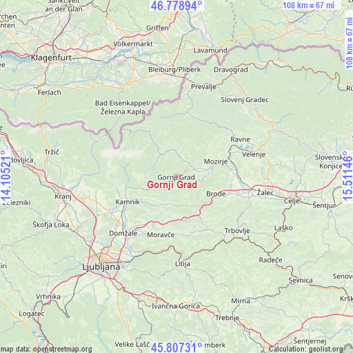 Gornji Grad on map