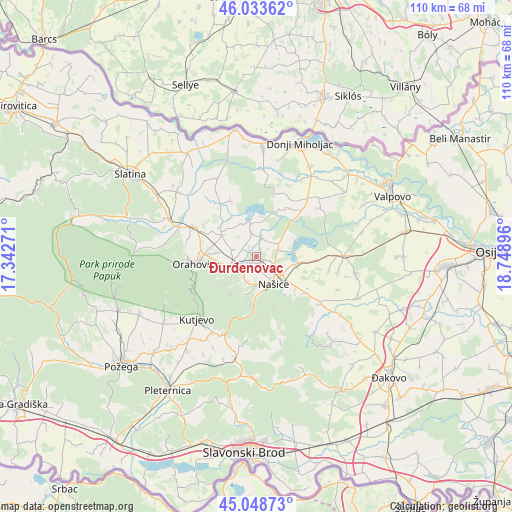 Ðurđenovac on map