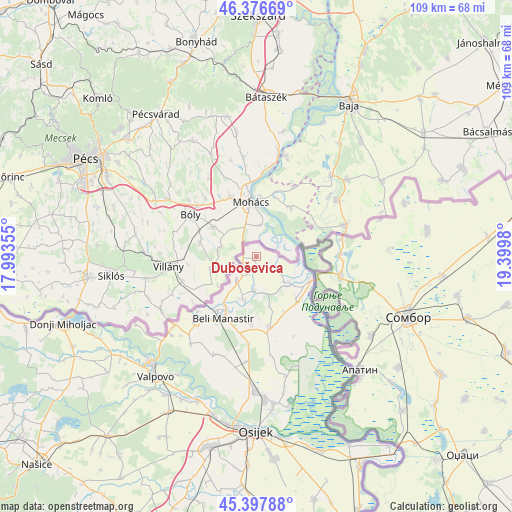 Duboševica on map