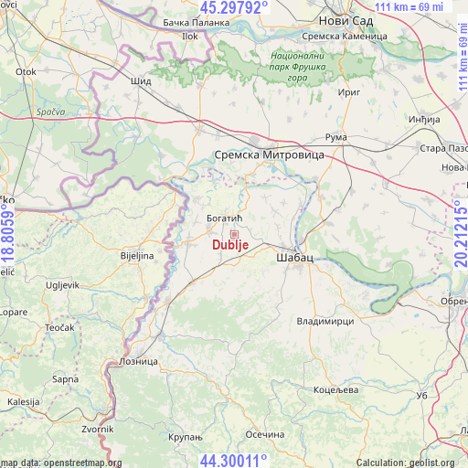 Dublje on map