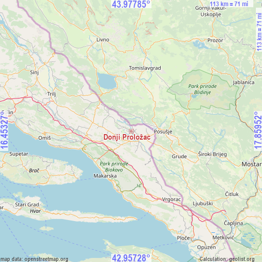 Donji Proložac on map