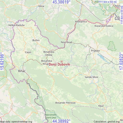 Donji Dubovik on map