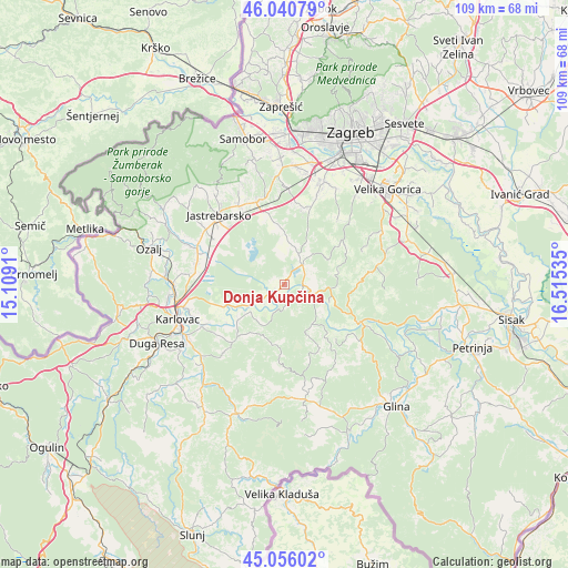 Donja Kupčina on map