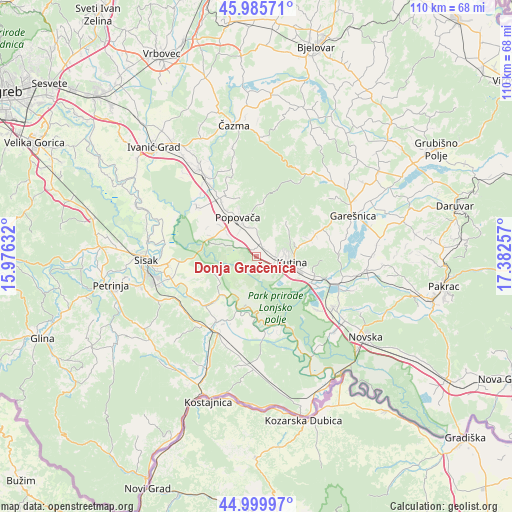 Donja Gračenica on map