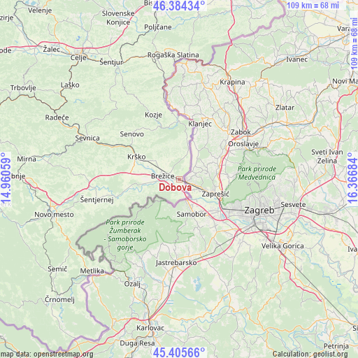 Dobova on map