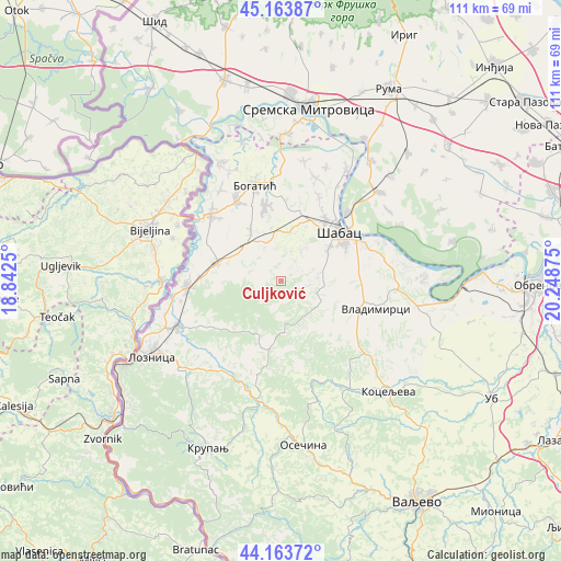 Culjković on map