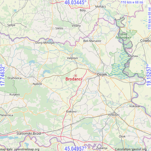 Brođanci on map