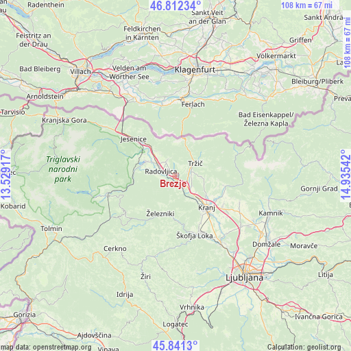 Brezje on map