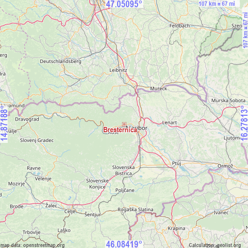 Bresternica on map