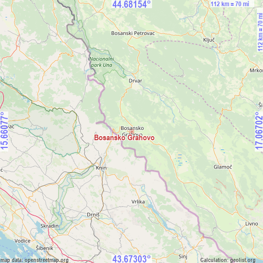 Bosansko Grahovo on map