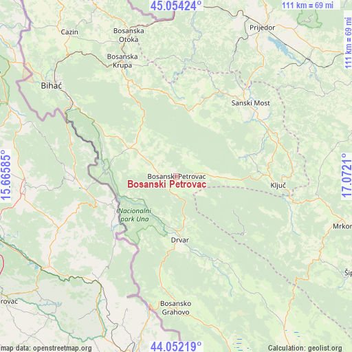Bosanski Petrovac on map