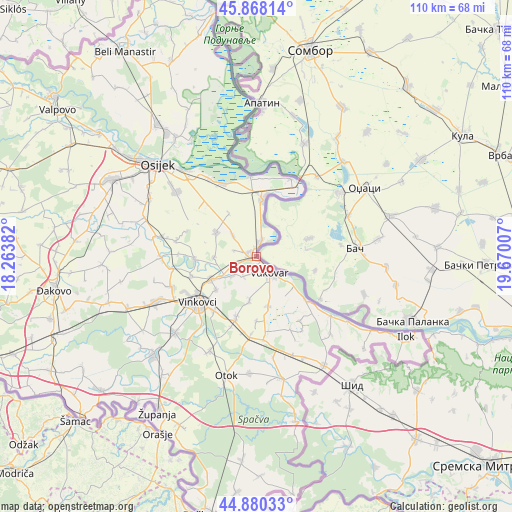 Borovo on map