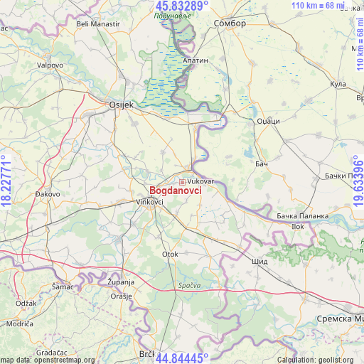 Bogdanovci on map