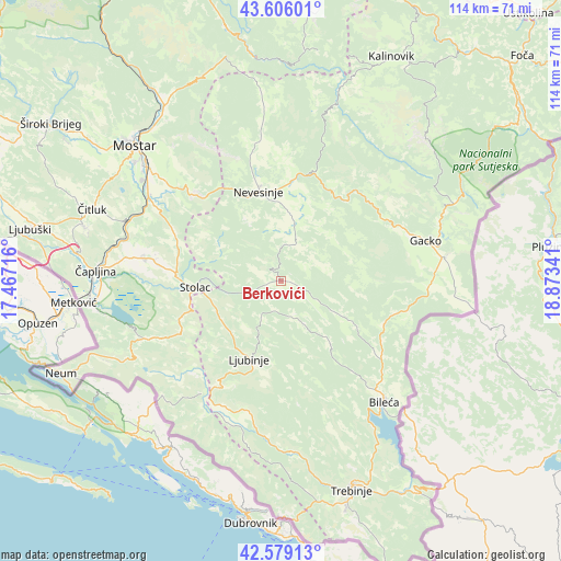 Berkovići on map