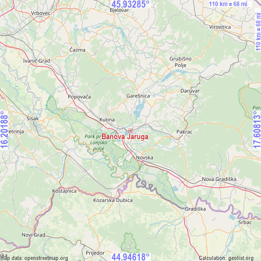 Banova Jaruga on map