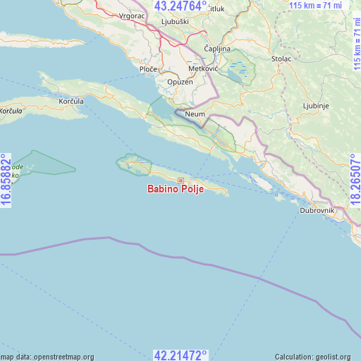 Babino Polje on map