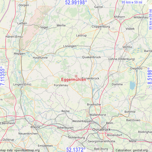 Eggermühlen on map