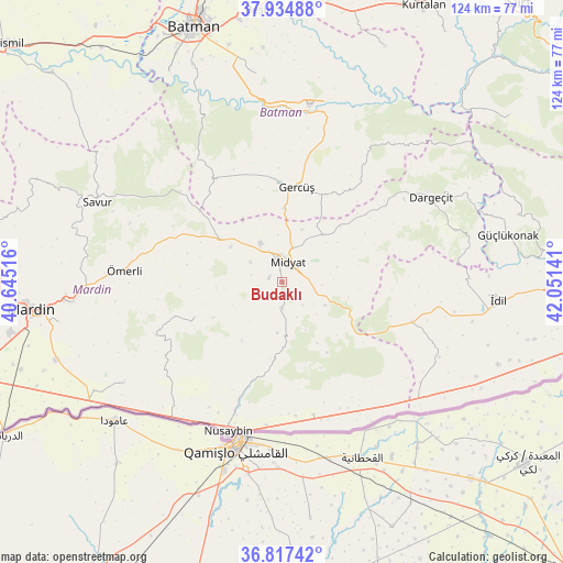 Budaklı on map