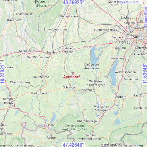 Apfeldorf on map