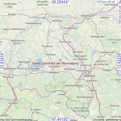 Sankt Leonhard am Wonneberg on map