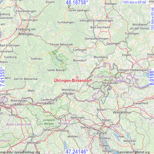 Ühlingen-Birkendorf on map