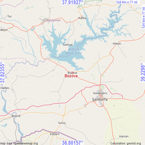 Bozova on map