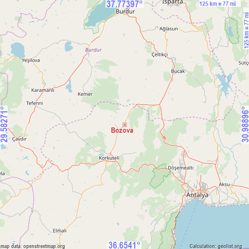 Bozova on map