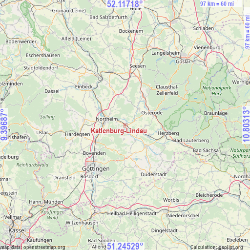 Katlenburg-Lindau on map