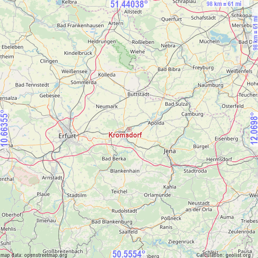 Kromsdorf on map