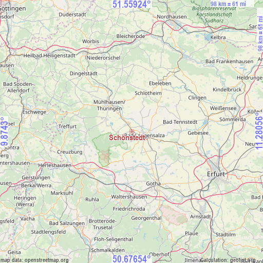 Schönstedt on map