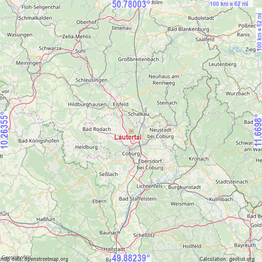 Lautertal on map